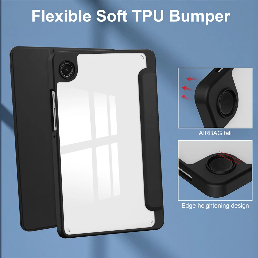 Acrylic Back Stand Tablet Case with Pencil Holder