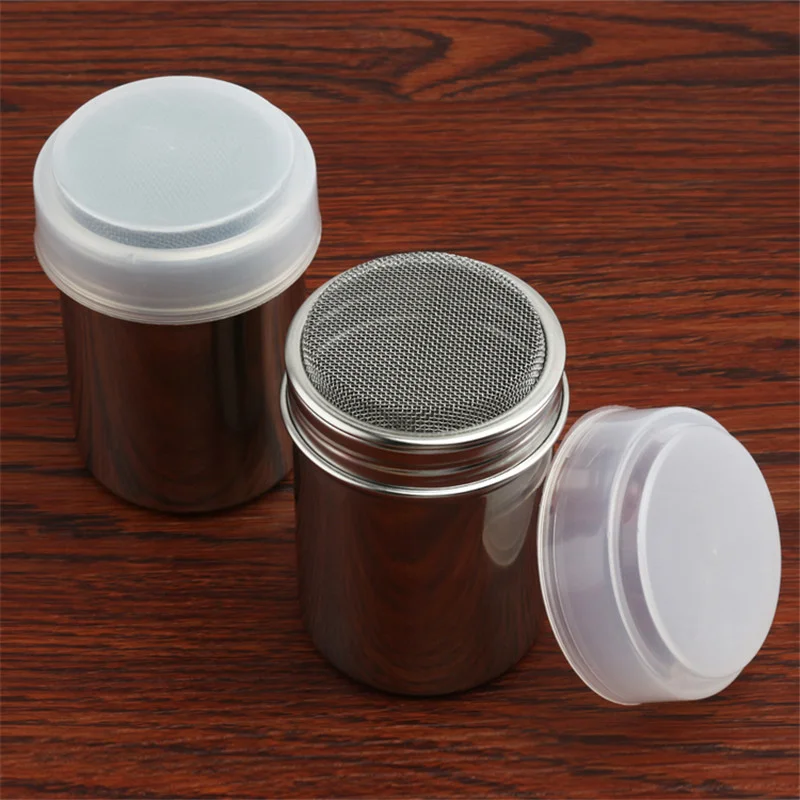 Stainless Steel Chocolate Shaker Icing Sugar Powder Flour Cocoa Coffee Sifter Shakers
