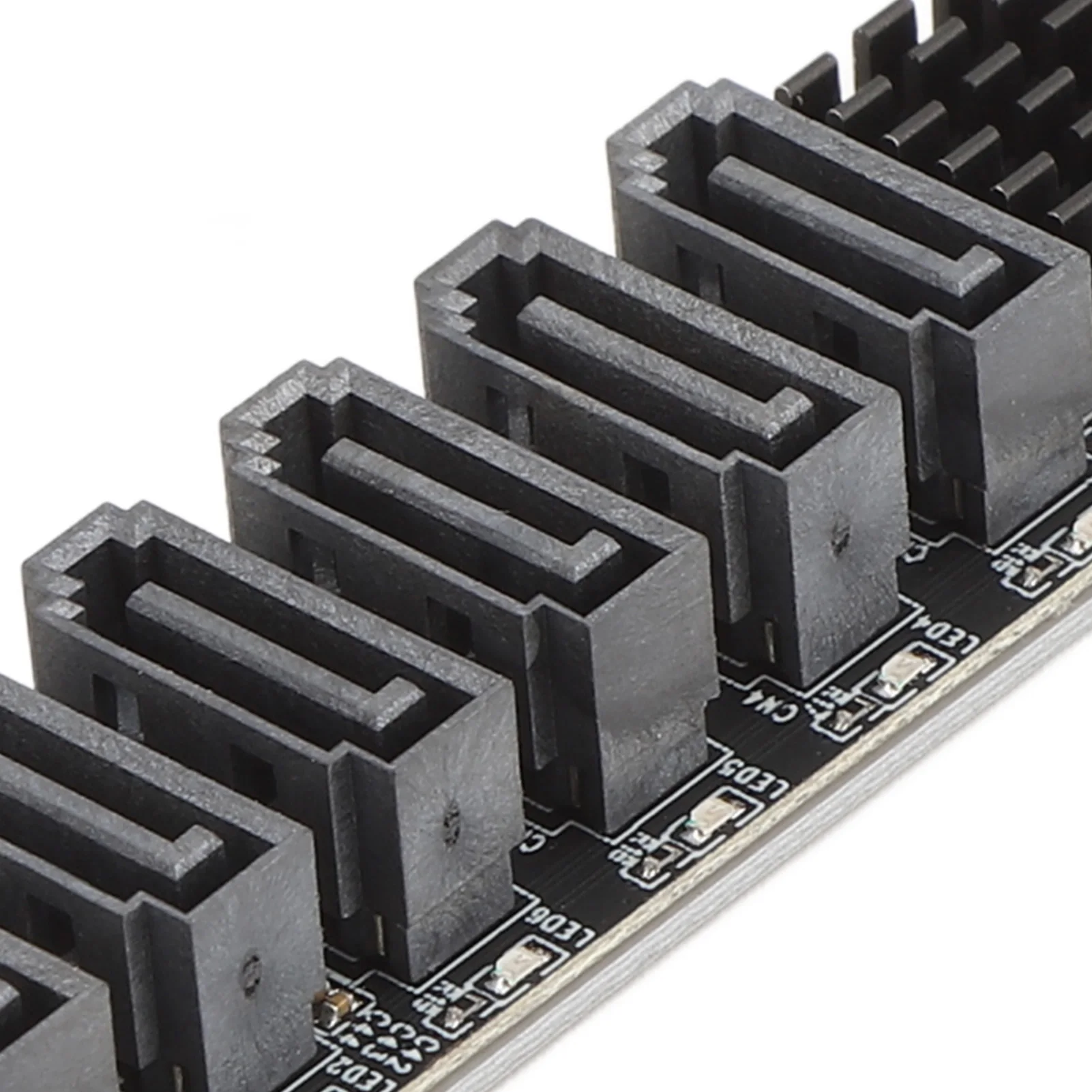 M.2 to SATA3.0 Adapter Card 6Gbps High Speed ASM1166 M.2 PCIE to SATA Expansion Card with Smart Indicator Computer Accessories