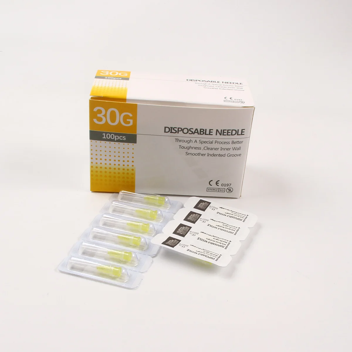 100Pcs/box 30G 4mm 8mm 13mm Disposable Needle Sterile Steel Tip Needle Painless Injector Micro Hypodermic Beauty Tool