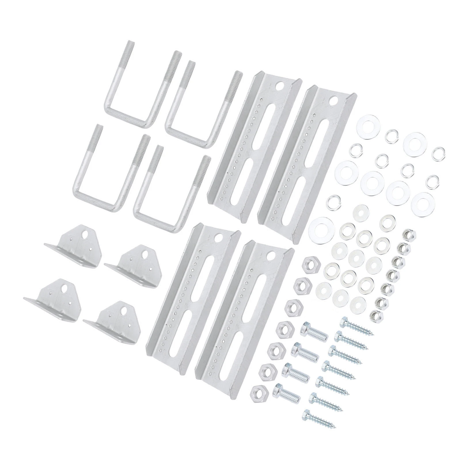 4 Sets 8in Boat Trailer Bunk Brackets Galvanized Rotary Top Bracket Kit for 3x3in Crossmember Boat Trailer Crossmember Brackets