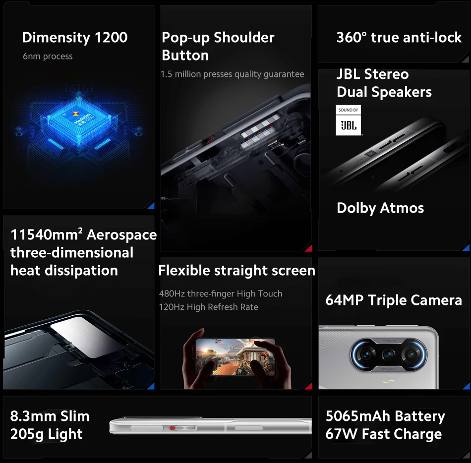 Xiaomi Redmi K40 Gaming Edition 5G 256GB 128GB Unlocked Smartphone