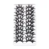 Faux-cils en vison 3D réutilisables, Extension de cils naturels, Volume spectaculaire, maquillage, 10 paires