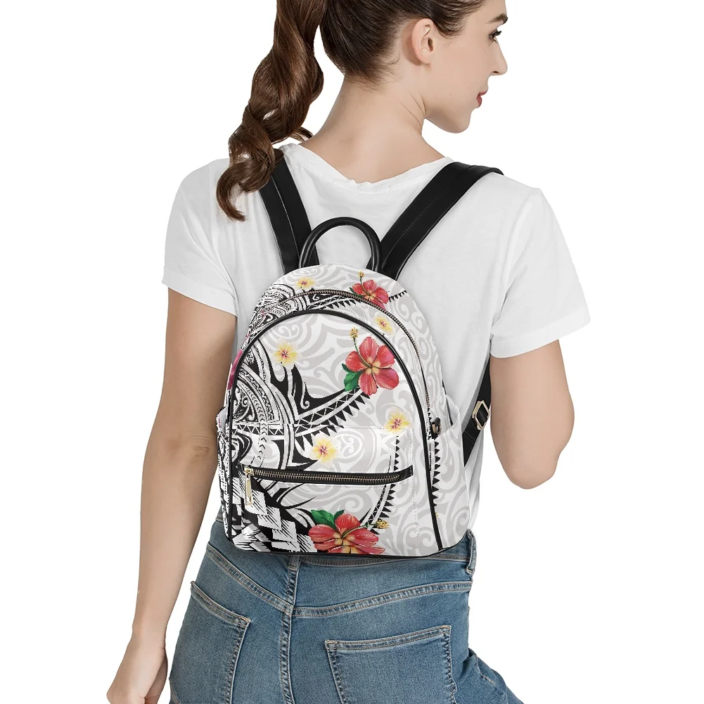 Polynesian Tribal Tattoo Prints Backpacks For Ladies Women Floral Design Women's 2022 Cheap Price Designers School Travel Bags |