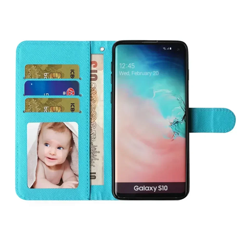 Chic Leather Flip Wallet Case with Card Slots - Cute Design