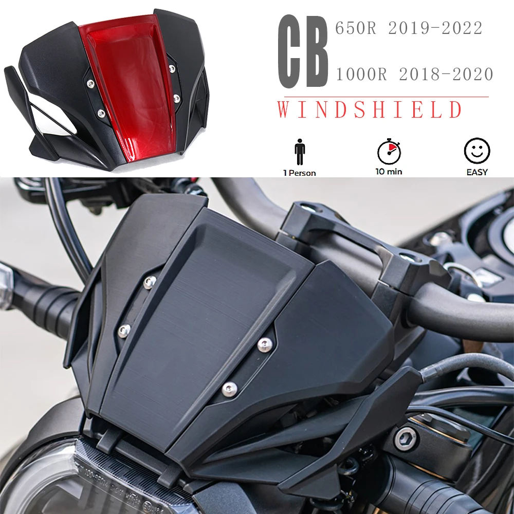 Motorcycle Sports Windshield For Honda CB1000R 2018-2020 Windscreen Visor Viser Front Screen