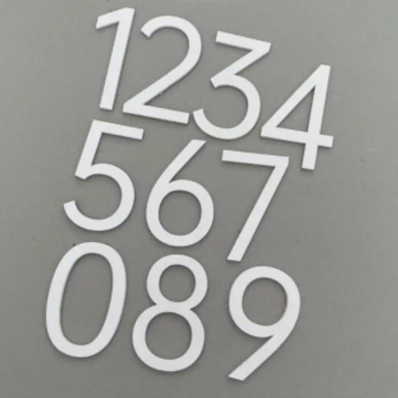 3D Numeral Plate Self-adhesive Plastic Plaque Sign Gate Digits Number Tag Hotel Door Drawer Number Label 0 To 9 Home Decor Label house number signs house numbers number plate door signs