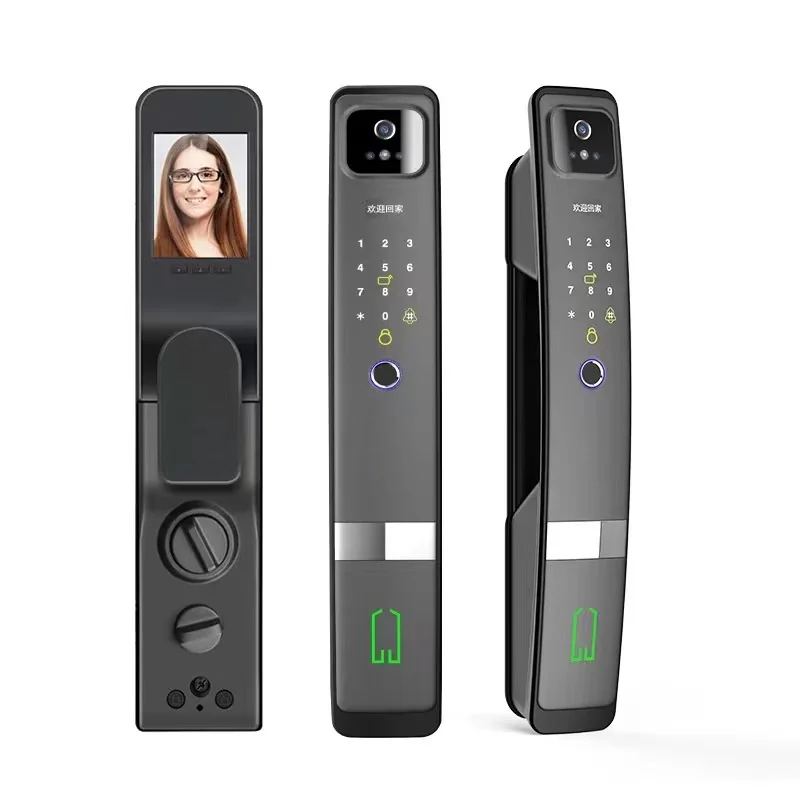 

Hot Selling Smart Camera Door Lock Face ID Recognition Tuya WiFi Fingerprint Digital Password for Home