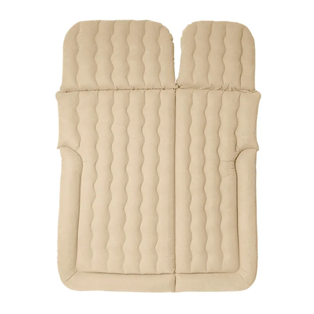 Inflatable Air Bed Ultra-soft Flocking Environmental Fabric Car Inflatable Bed Air Cushion Travel Portable Comfortable Mattress PVC