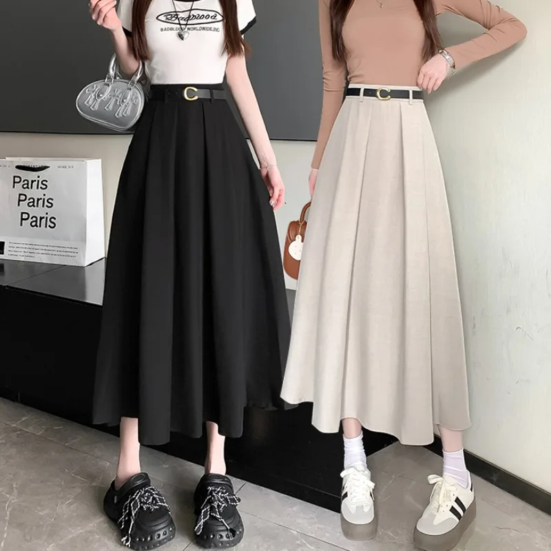 [COYSEIO]◆韓国大人気◆ SHIRRING MIDI SKIRT ◆追跡可◆ SHIRRING MIDI SKIRT CHECK - coyseio