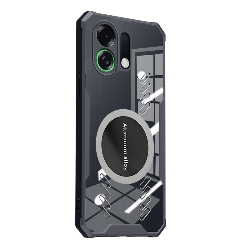 Enhanced Cooling Acrylic Case with Shockproof Bumper and Camera Protector, Transparent Cover