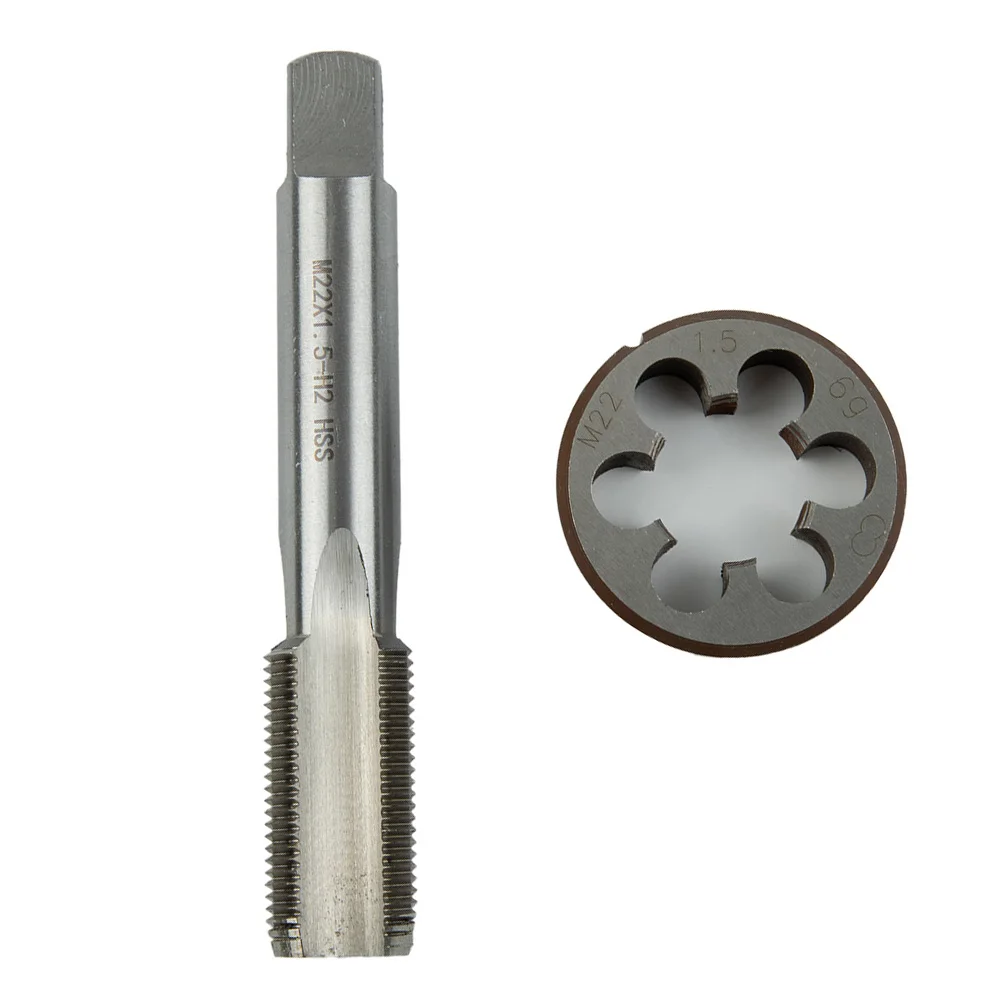 

HSS Metric Right Hand Tap And Die Set M22*1.5mm Right-handed Threads Metric Tap Die Drill Bit Machine Compound Tap Metalworking