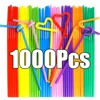 Foldable Multicolor Drinking Straws – Perfect for Parties & Events
