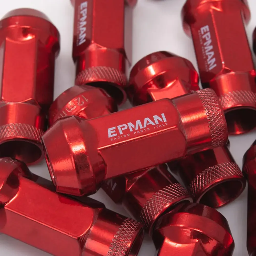 Wheel Lug Bolts,EPMAN MT V48 Auto Steel Acorn Rim Extended Open End Wheel Racing Lug Nuts With One Key M12X1.5 Or M12X1.25 20pcs EPNUTV48
