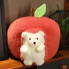 Cute Hedgehog Stuffed Animal Plush Doll in Apple Pillow, Cute And Soft Home Decor Dolls 5