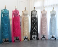 قال شارون-فساتين سهرة فاخرة مع غطاء بأكمام للنساء ، دبي ، أسود ، ضارب إلى الحمرة ، أزرق ، وردي ، أنيق ، عربي ، ثوب حفل زفاف ، SS209 1