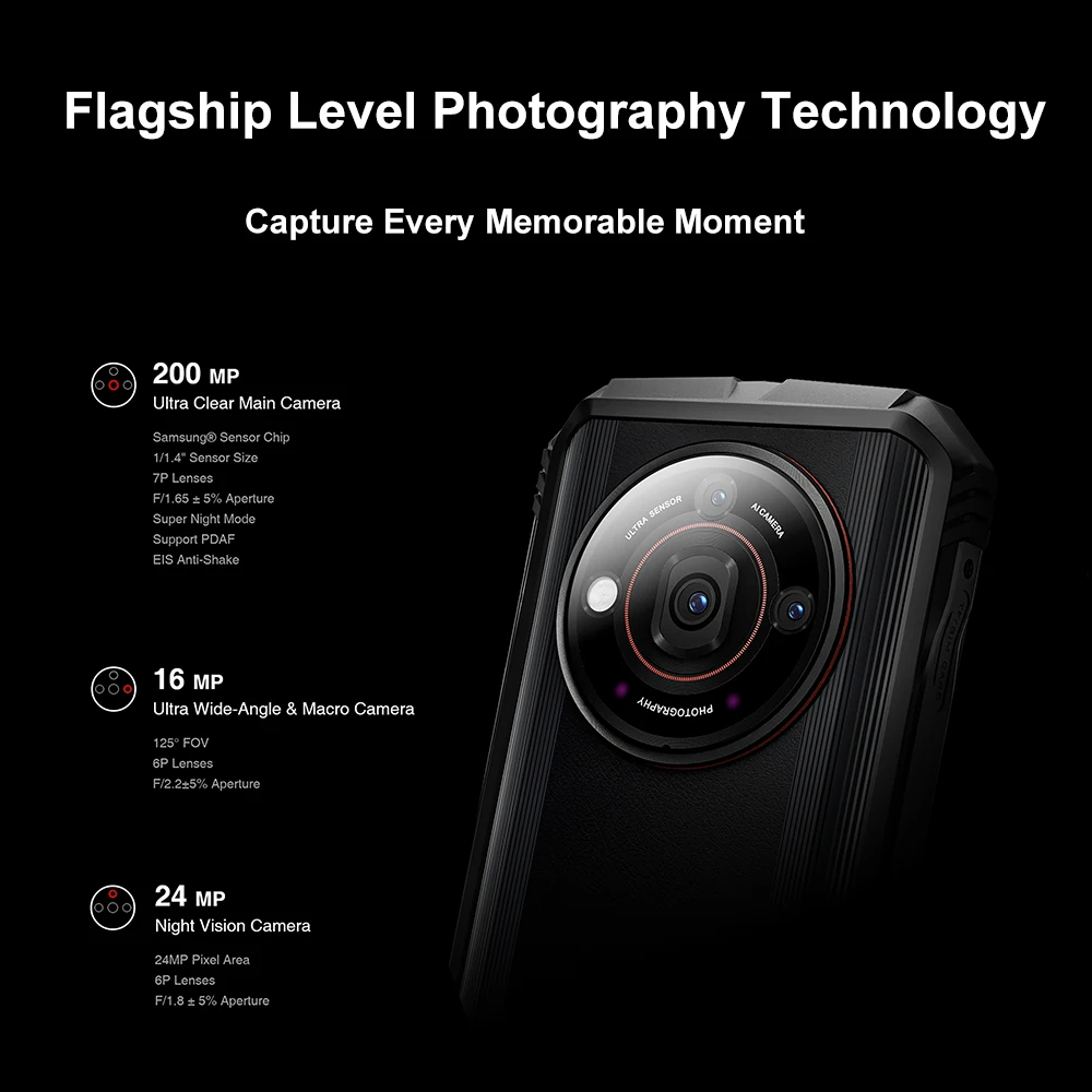 DOOGEE V30 Pro 5G Smartphone 32GB 512GB 200MP Camera Dimensity