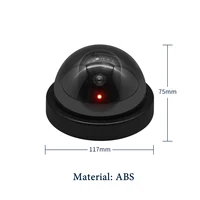 Caméra factice sans fil noir/blanc, fausse dôme en plastique, caméra de sécurité CCTV avec système de Surveillance Led clignotant, intérieur et extérieur 3