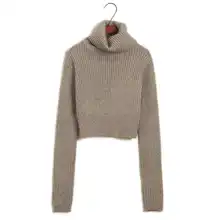 

Turtle Neck Sweater Women Crop Knit Top Pullover Short High Waist Wooler Sweater Thick Shirt Long Sleeve Winter Jumper Sweater