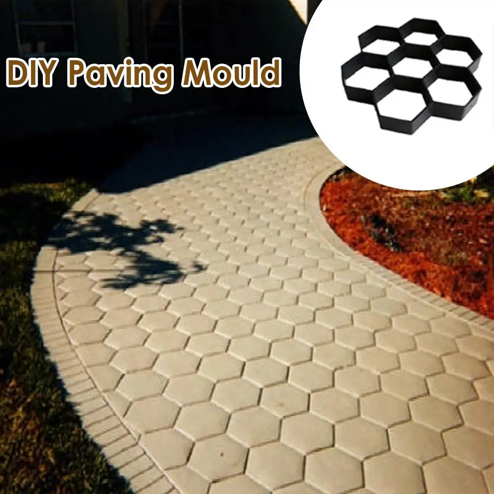 7 Grid Path Stone Mould Paving Concrete Stepping Stone Molds for Home Garden Yard Road Concrete Molds
