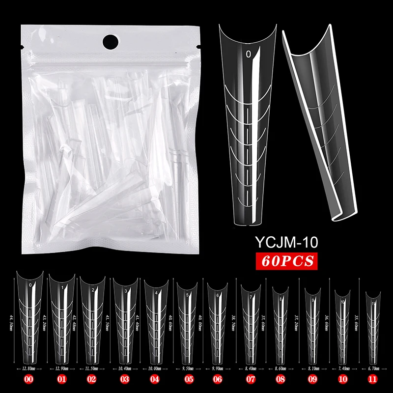 Enhanced Acrylic False Nail Art Tips - Full Cover Press-On Manicure Accessory Tool
