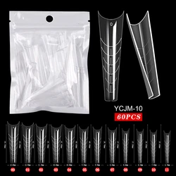 Enhanced Acrylic False Nail Art Tips - Full Cover Press-On Manicure Accessory Tool (YCJM-10)