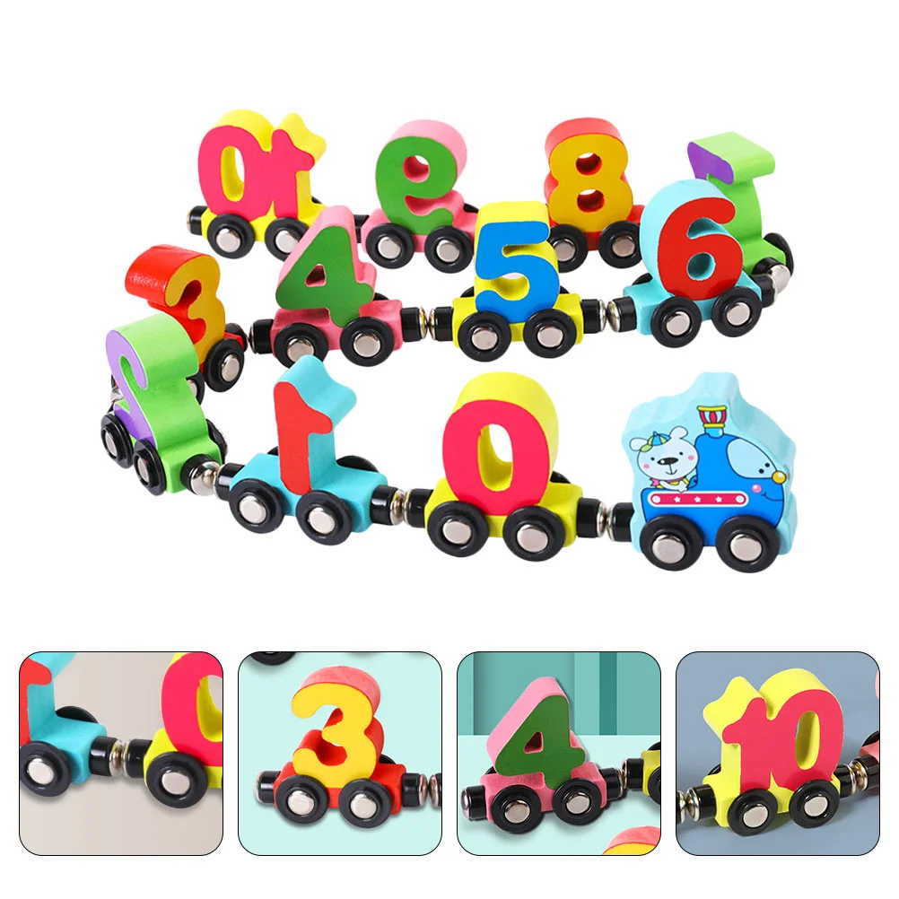 

Toddler Toy Wooden Magnetic Train Early Learning Intelligence Development Number Developmental Child