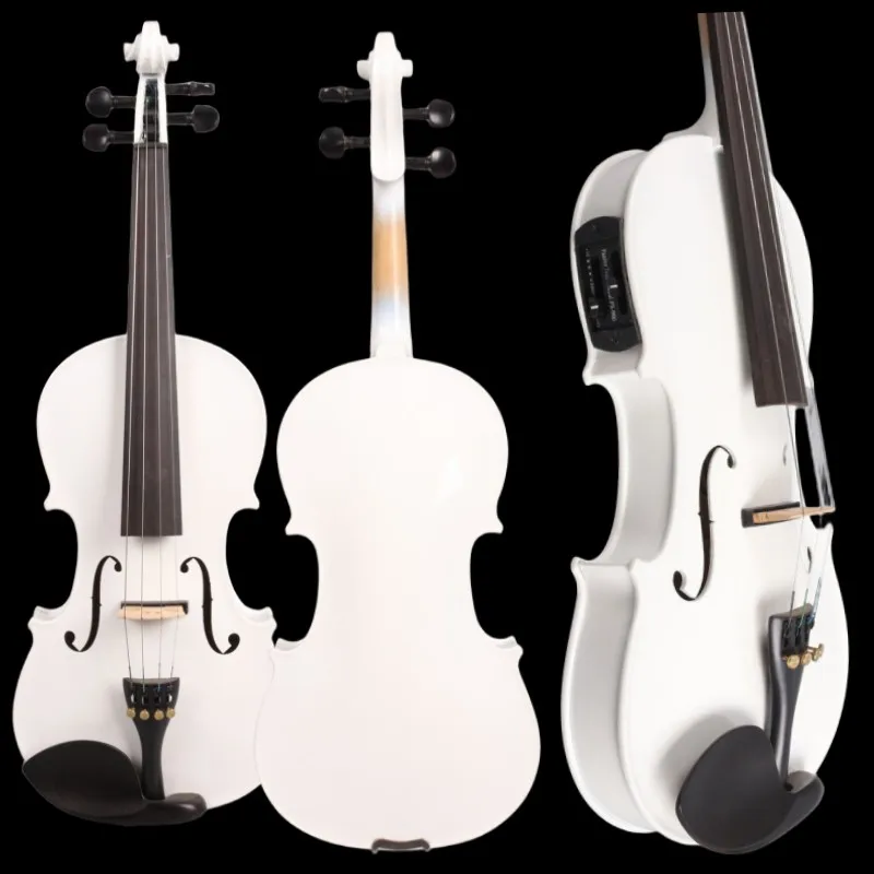 White colors 4 strings electric acoustic viola 15"-16",Wonderful Sound
