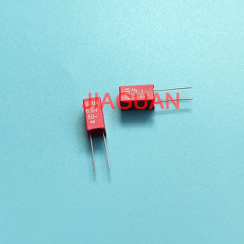 

6 шт., новый красный WIMA MKS2 6,8 мкФ 50 В постоянного тока 685/50V PCM5 горячая Распродажа 6U8 6.8U 50V 6,8 мкФ/50V 6800nf