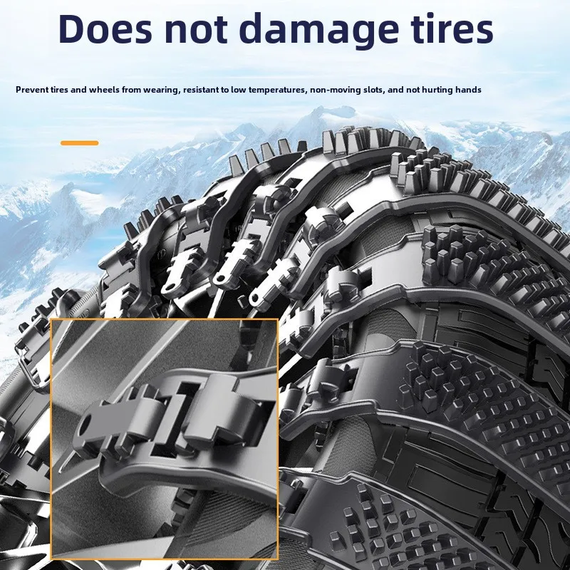 Winter wider and thicker tire chains emergency car tire anti-skid chains toughness car universal suv off-road van