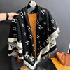 Korean Style Letter Pattern Shawl Warm Travel Women's Scarf Autumn Winter Thermal Resistance Dual Use Shoulder Wrap Coat