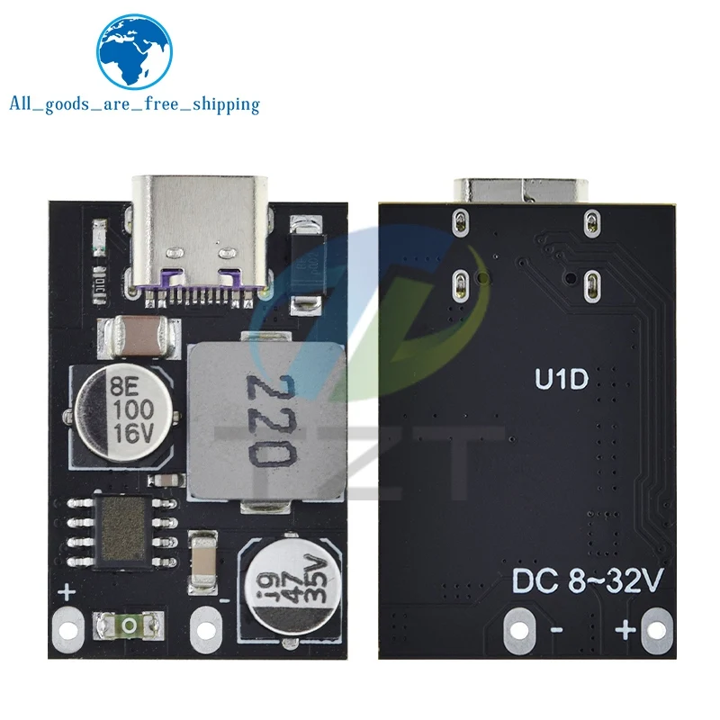 PD3.0/PPS/QC3.0 Apple Huawei MTK Samsung DIY Fast Charger DC 8-32V 30W Step-down Module for Emergency Charging of Mobile Phone