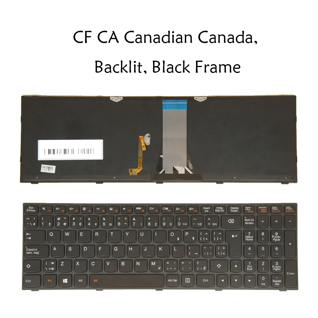 Clavier américain avec cadre argenté pour Lenovo G50-30 G50-45 G50-70 G50-70 m G50-80