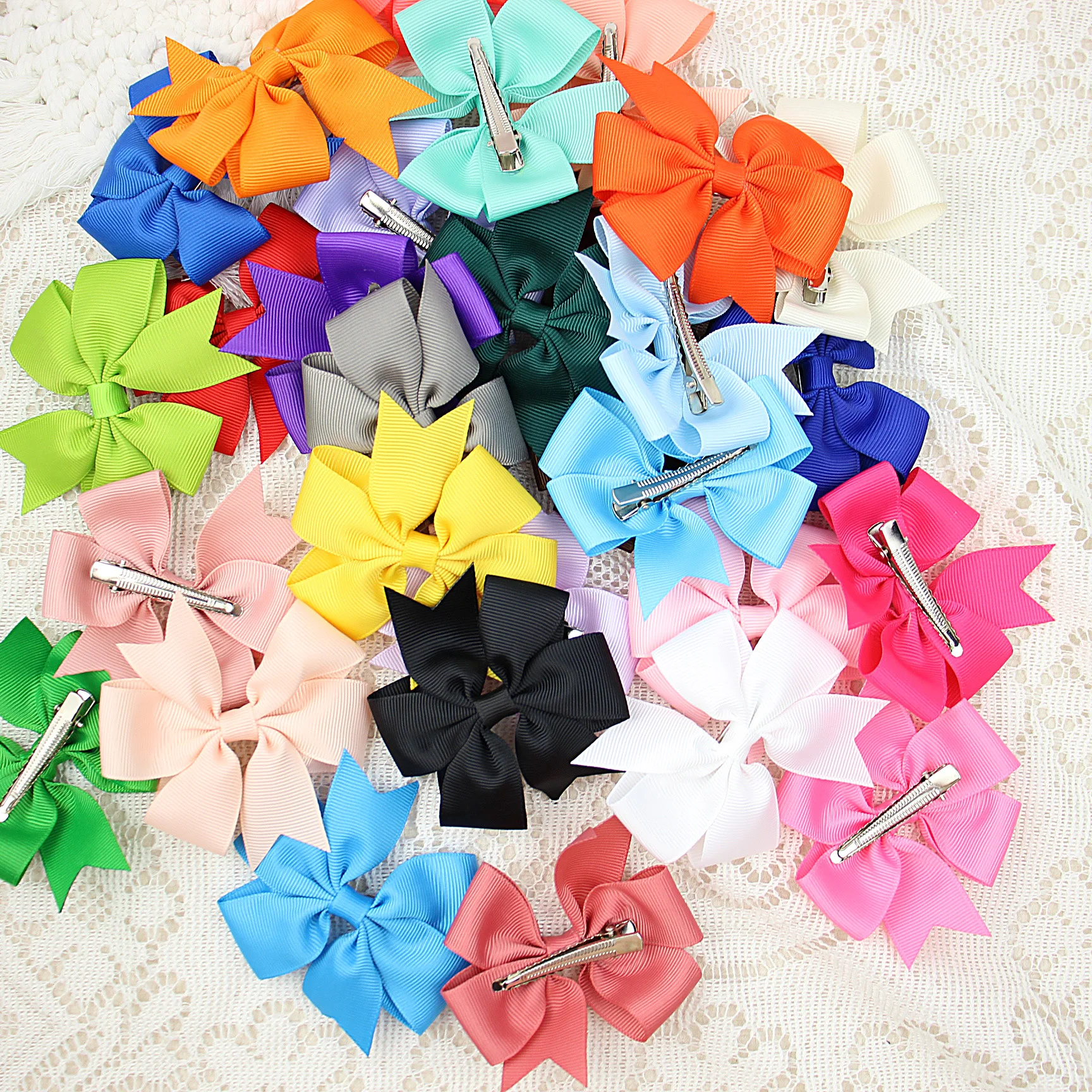 10 قطعة مشبك شعر القوس الشريط للفتيات إكسسوارات ال...