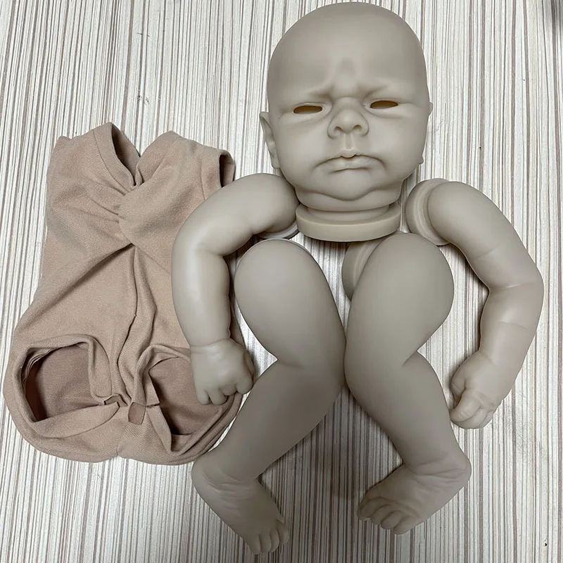 Nuovo Kit Bambola Reborn Kobi Edizione Limitata 19 Pollici, Parti Grezze di Alta Qualità per Bambola Fai-da-te con Corpo in Tessuto e Occhi - immagine 3