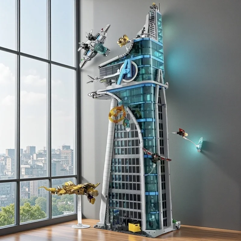 2025 جديد 5000 + قطعة برج الفيلم بطل تجميع العمارة...