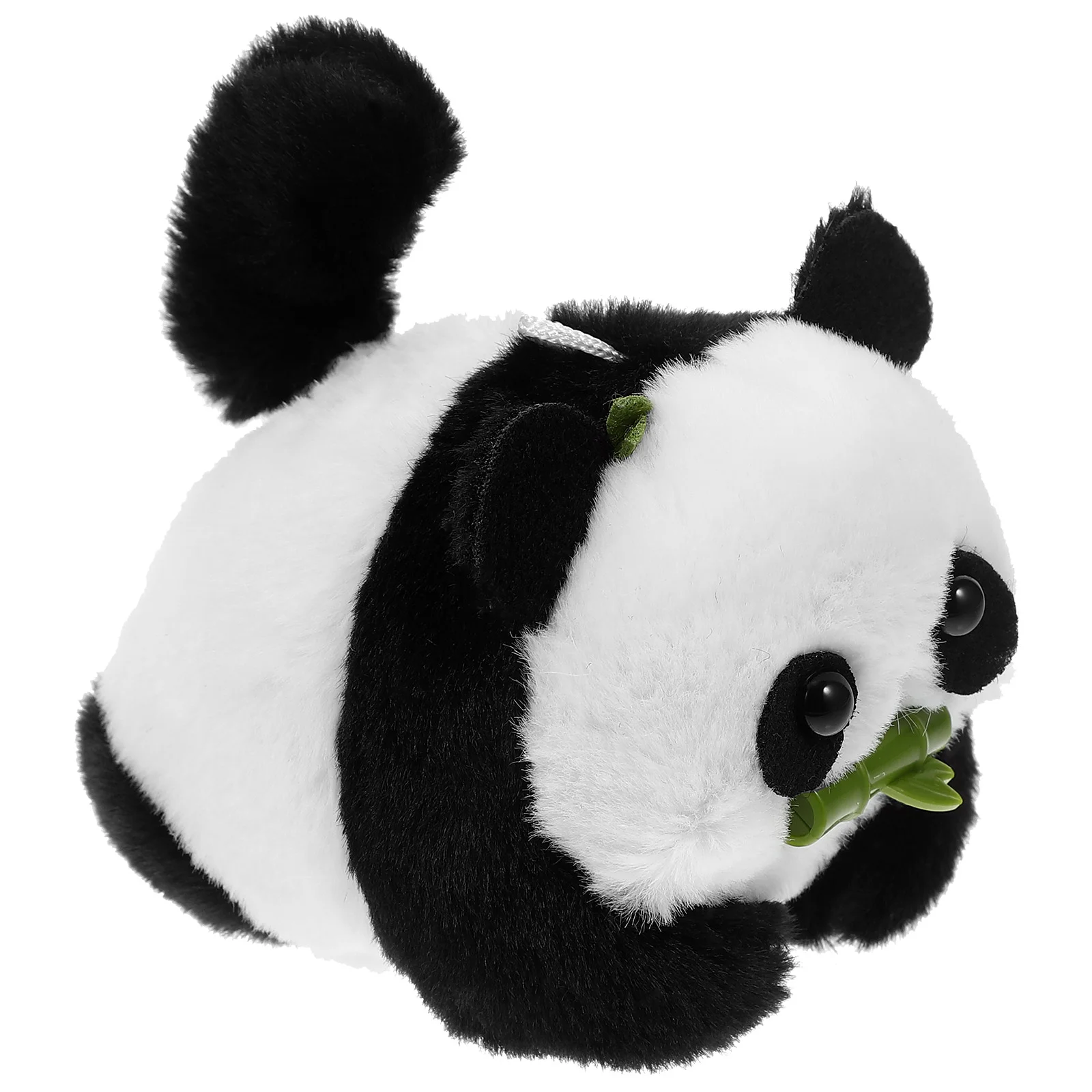 

Panda Keychain Charms Animals Hanging Ornament Fob Tail Wagging Pendant Drawstring Plush