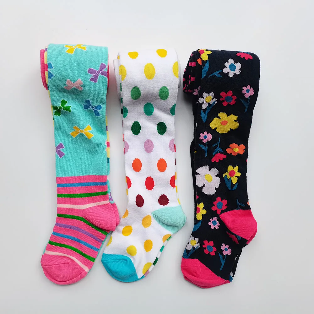 3PCS Girls Plaid Tights Kids Stockings Spring Autumn Christmas Baby Girl Floral Clothes Striped Tights for Girls Pantyhose kids pantyhose ballet tights