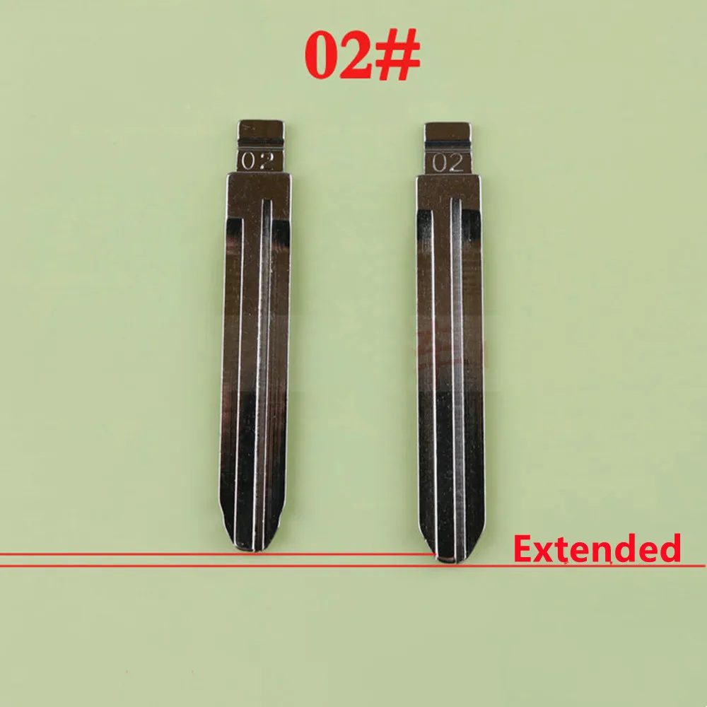 Keychannel 10PCS Extended 02# KD Key Blade TOY43 TOY43AT Car Key Blank for KEYDIY Xhorse KD VVDI for Toyota Camry Corolla RAV4