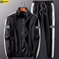 2Pcs Men Tracksuit Hoodie Tops Joggers Pants Tracksuit Set Male Running Jogging Sportswear Hooded Pants Mens Sweat Suit 2024 2