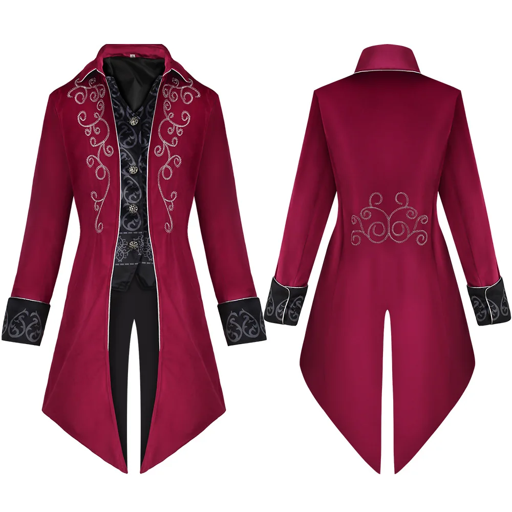 Vintage Gothic Vampire Renaissance Theatrical Performance Coat
