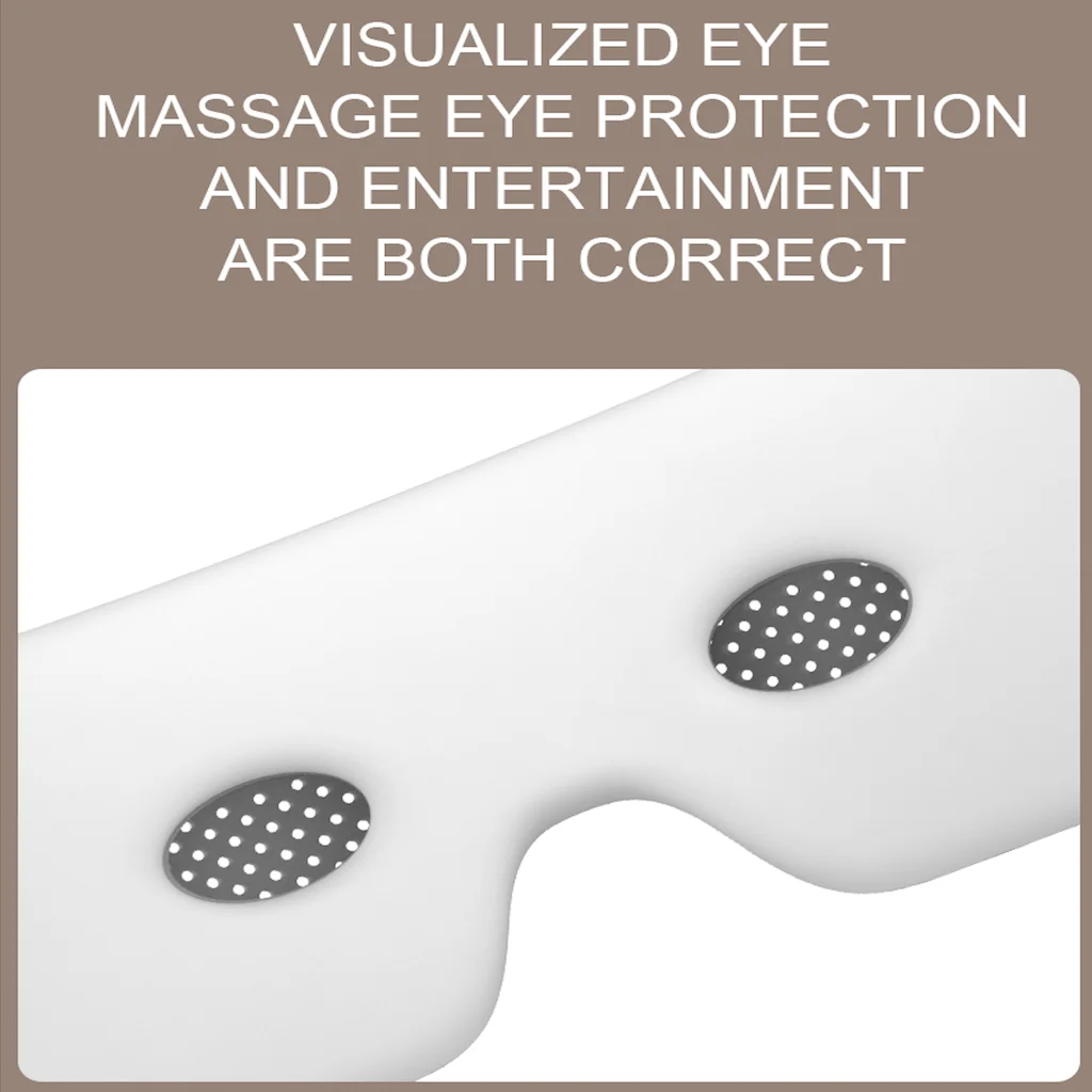 Portable Visible Eye Massager with Bluetooth Music Eye Care Device Sleep Eye Mask with 4 Mode Massage Muscle Gift for Mom Dad