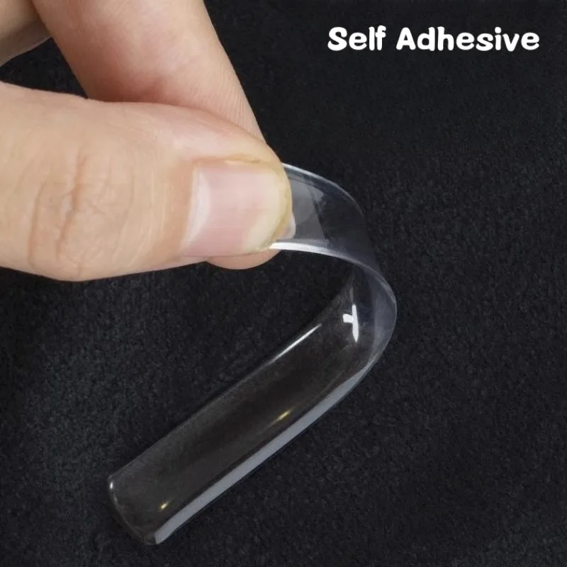 Invisible Self adhesive Silicone Door Stopper Cabinet Bumpers Wall Protector Furniture Refrigerator Anti-crash Pad