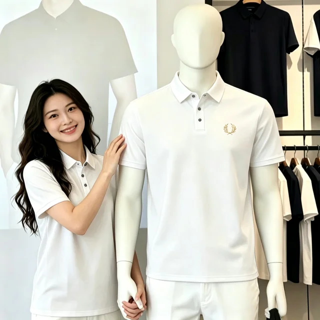 100% coton 2026 marque haut de gamme hommes manches courtes polo shirt Summer Fashion luxe blé brodé haut de golf Casual Business t - shirt 1