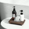 1/2pc Retro Wooden Bathroom Tray Vanity Hands Soap Scented Candle Storage Holder Kitchen Seasoning Tray For Bath Home Decoration 2