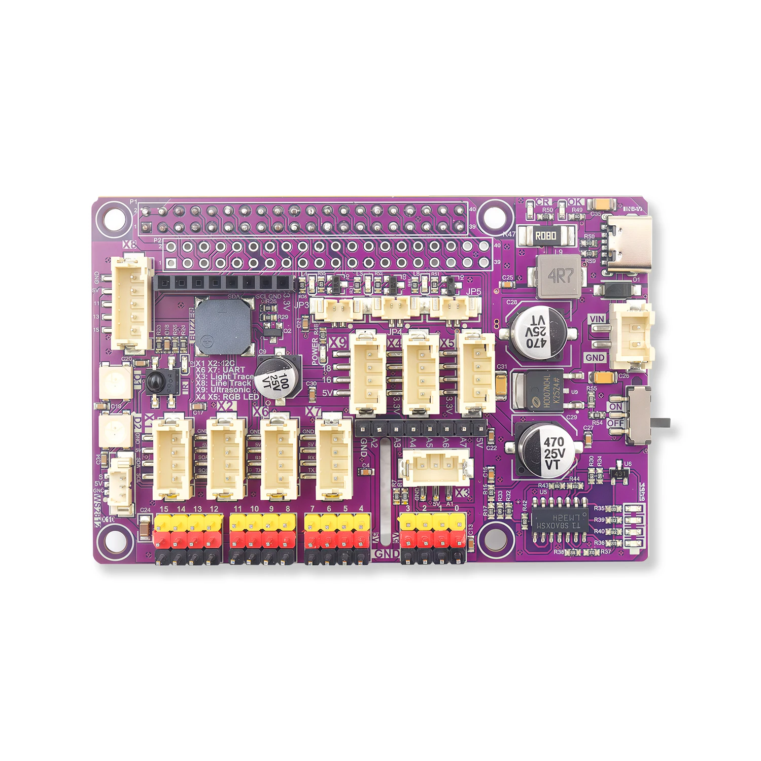 Adeept Robot HAT per Raspberry Pi, scheda di espansione per Raspberry Pi 5/4B/3B/3B+, driver per auto robot intelligente con tutorial PDF - immagine 6
