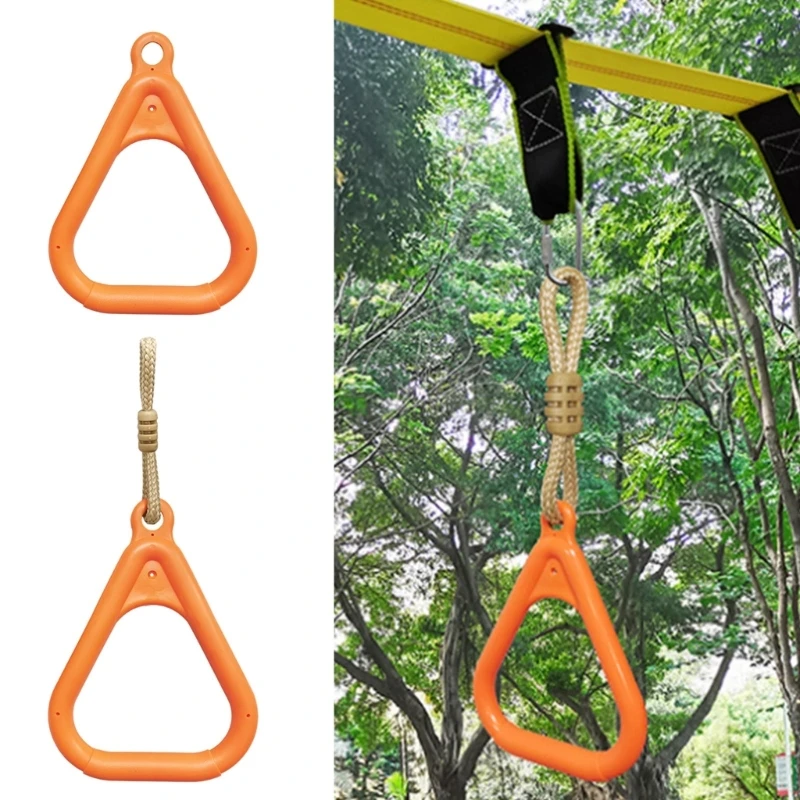 

Indoor Playground Equipment Kids Gymnastic Fitness Workout Rings Hanging Straps Rings for Kids Home Strength Training Rings