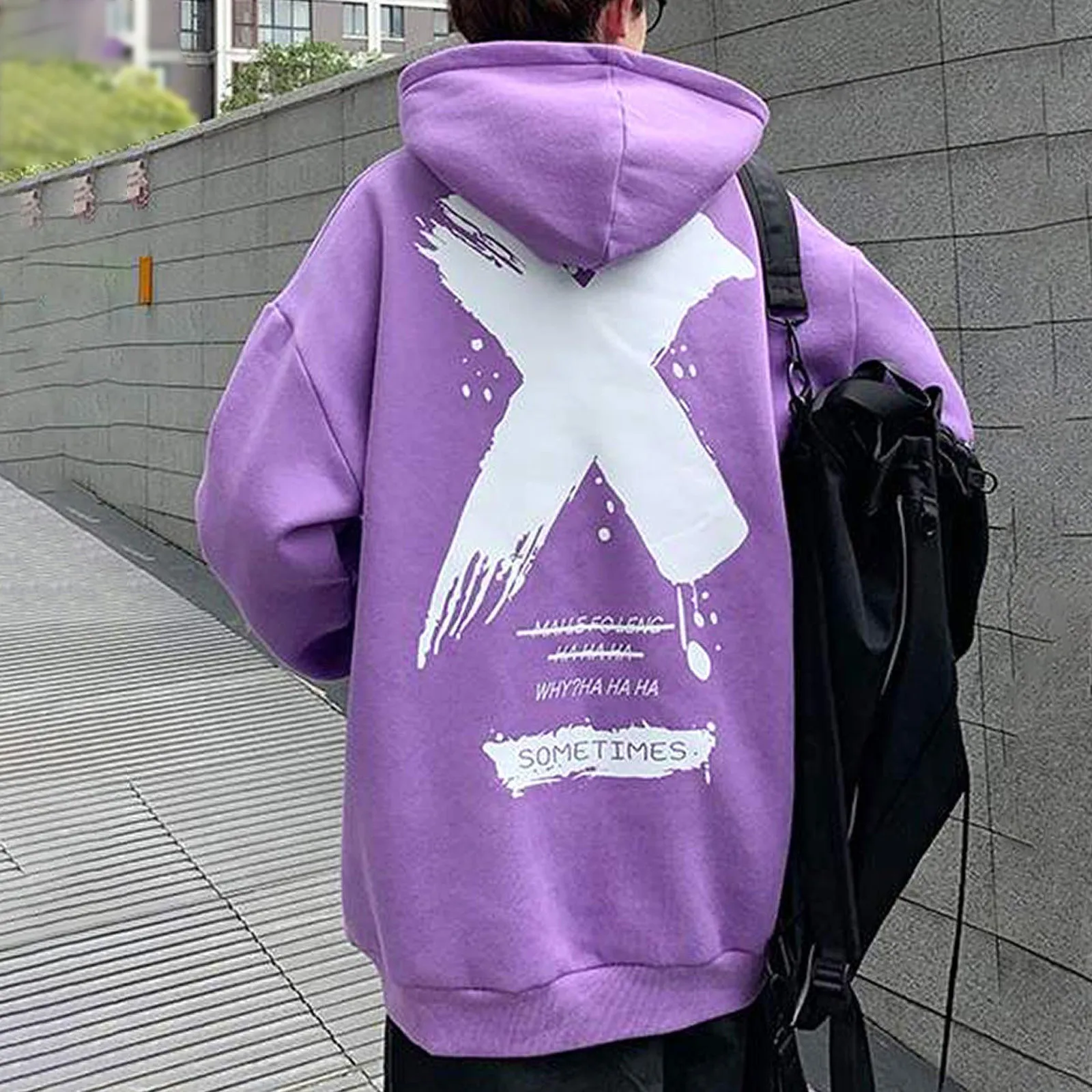 

2023 Spring Printed Mens Hooded Sweatshirt Hip Hop High Streetwear Hoodies Clothing Outerwear Harajuku Korean Autumn Clothes