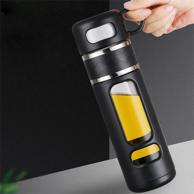 520ML Tea Water Bottle With Tea Filter High Borosilicate Glass Tea Water Separation Water Cup Portable Filtering Bottle Tumbler 6