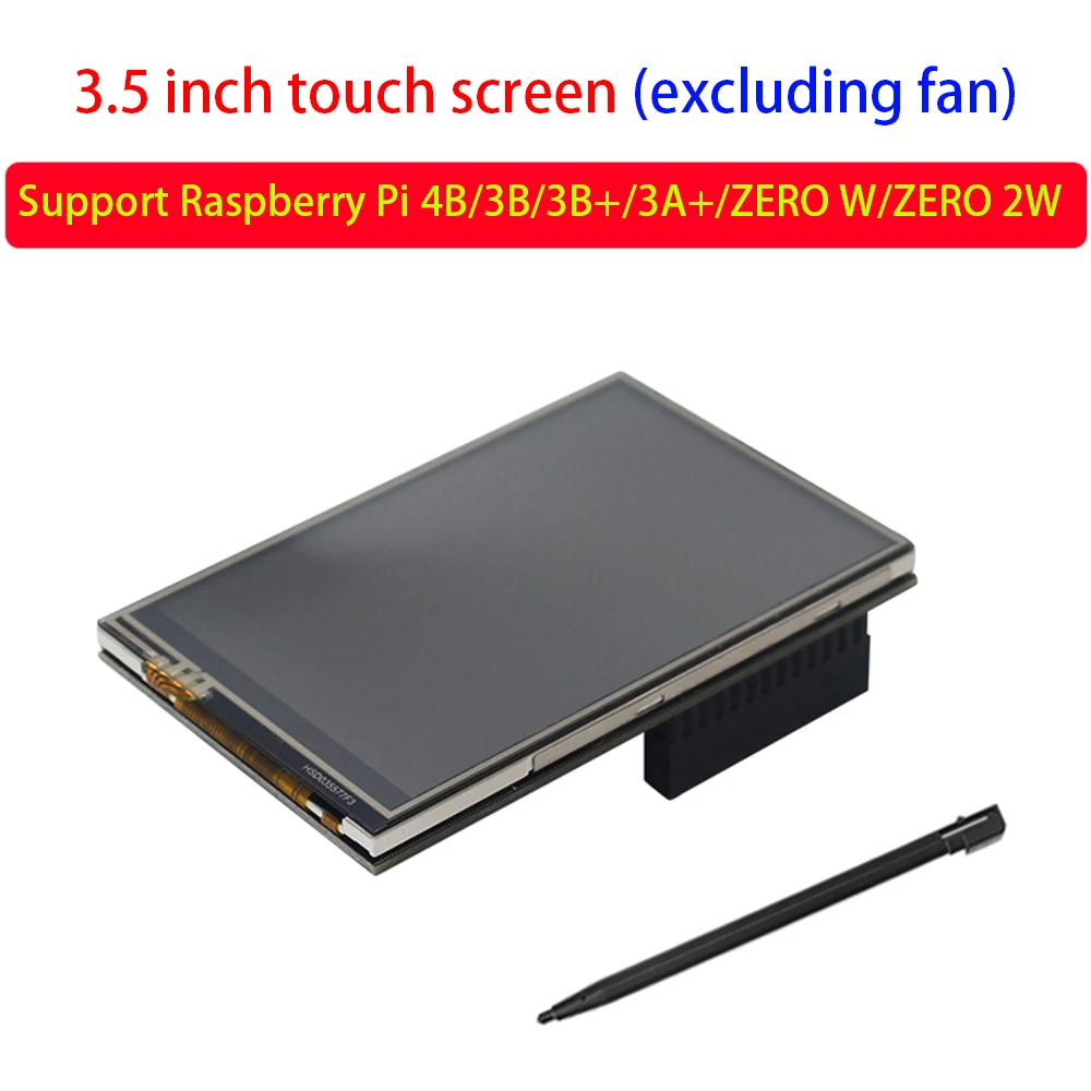 Raspberry Pi 3.5 écran Tactile 480*320 LCD TFT Affichage En Option Boîtier En Métal ABS Ventilateur De Reoidissement Pour Raspberry Pi 4 Modèle B Ou 3B + 3B